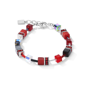 Coeur de Lion GeoCUBE® armbånd rød-hematitt