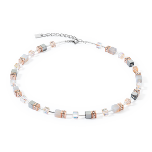 Coeur de Lion GeoCUBE® Iconic Precious halskjede roségull-fersken
