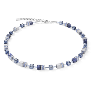 Coeur de Lion GeoCUBE® halskjede sodalitt & hematitt blå