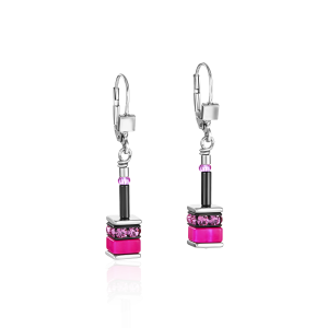 Coeur de Lion GeoCUBE® øredobber klassisk polaris & strass flerfarget