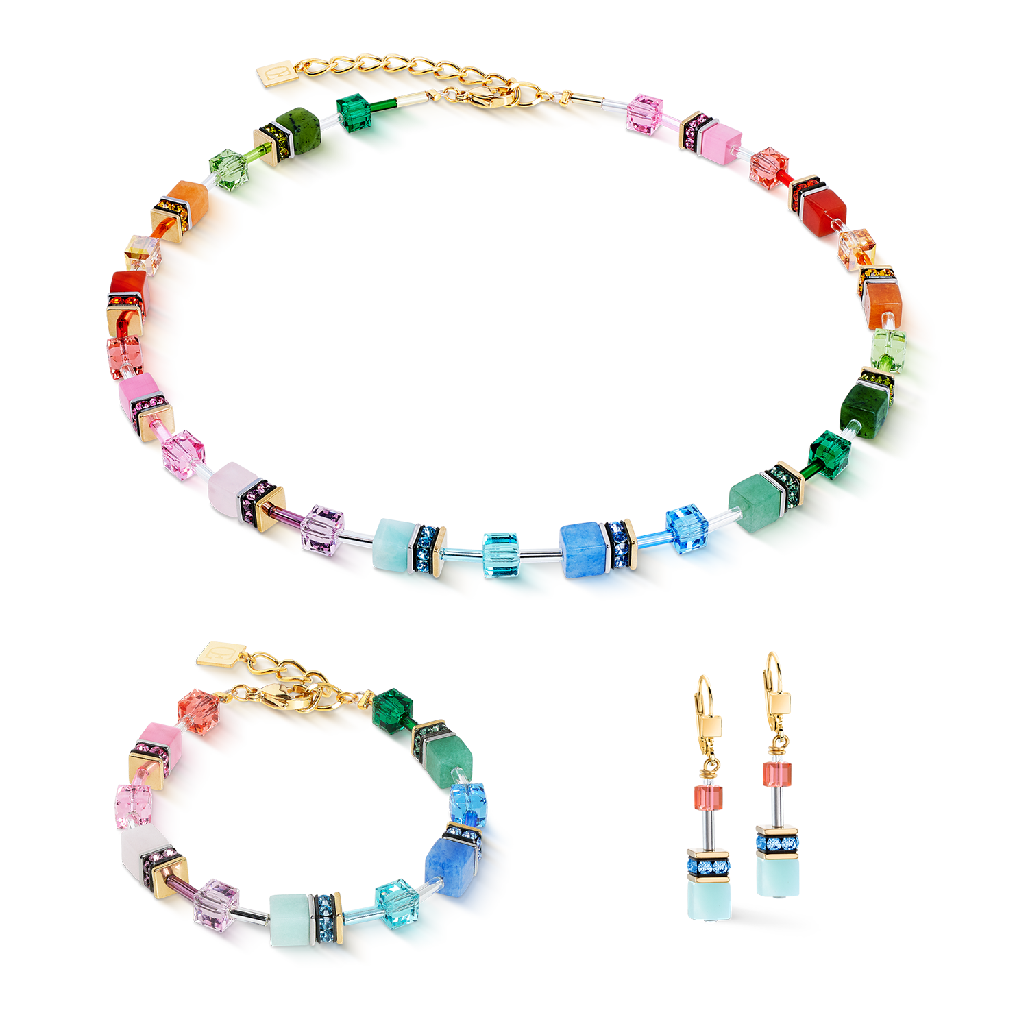 Coeur de Lion GeoCUBE® Iconic Precious halskjede Rainbow - Bilde 3