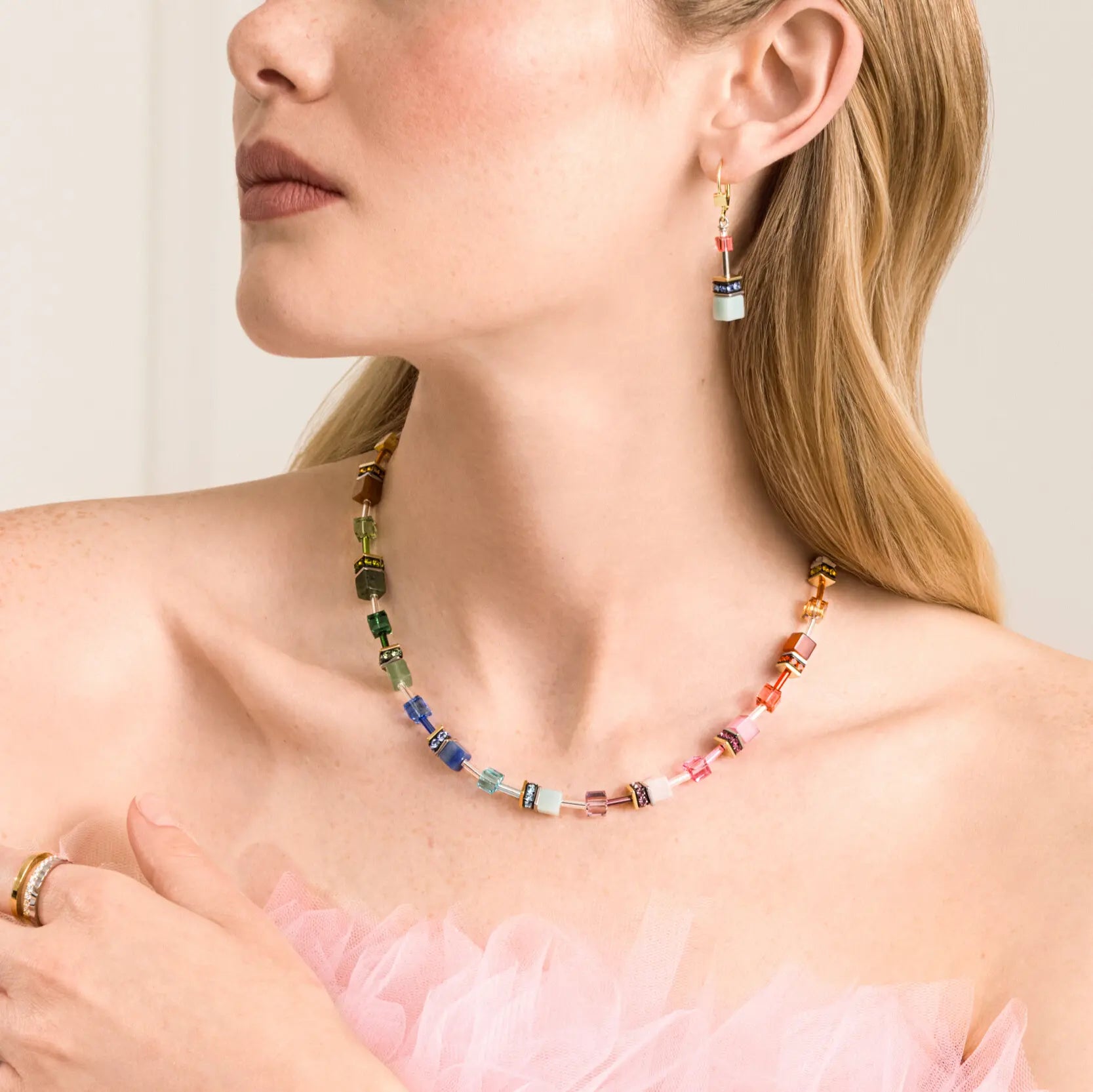 Coeur de Lion GeoCUBE® Iconic Precious halskjede Rainbow - Bilde 4
