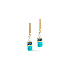 Coeur de Lion GeoCUBE® Precious Fusion Pearls øredobber turkis