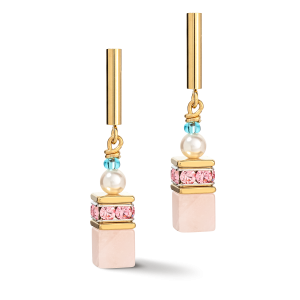 Coeur de Lion GeoCUBE® Precious Fusion Pearls øredobber flerfarget pastell