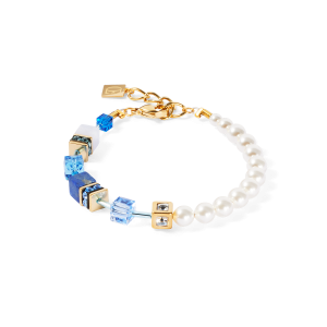 Coeur de Lion GeoCUBE® Precious Fusion Pearls armbånd blå