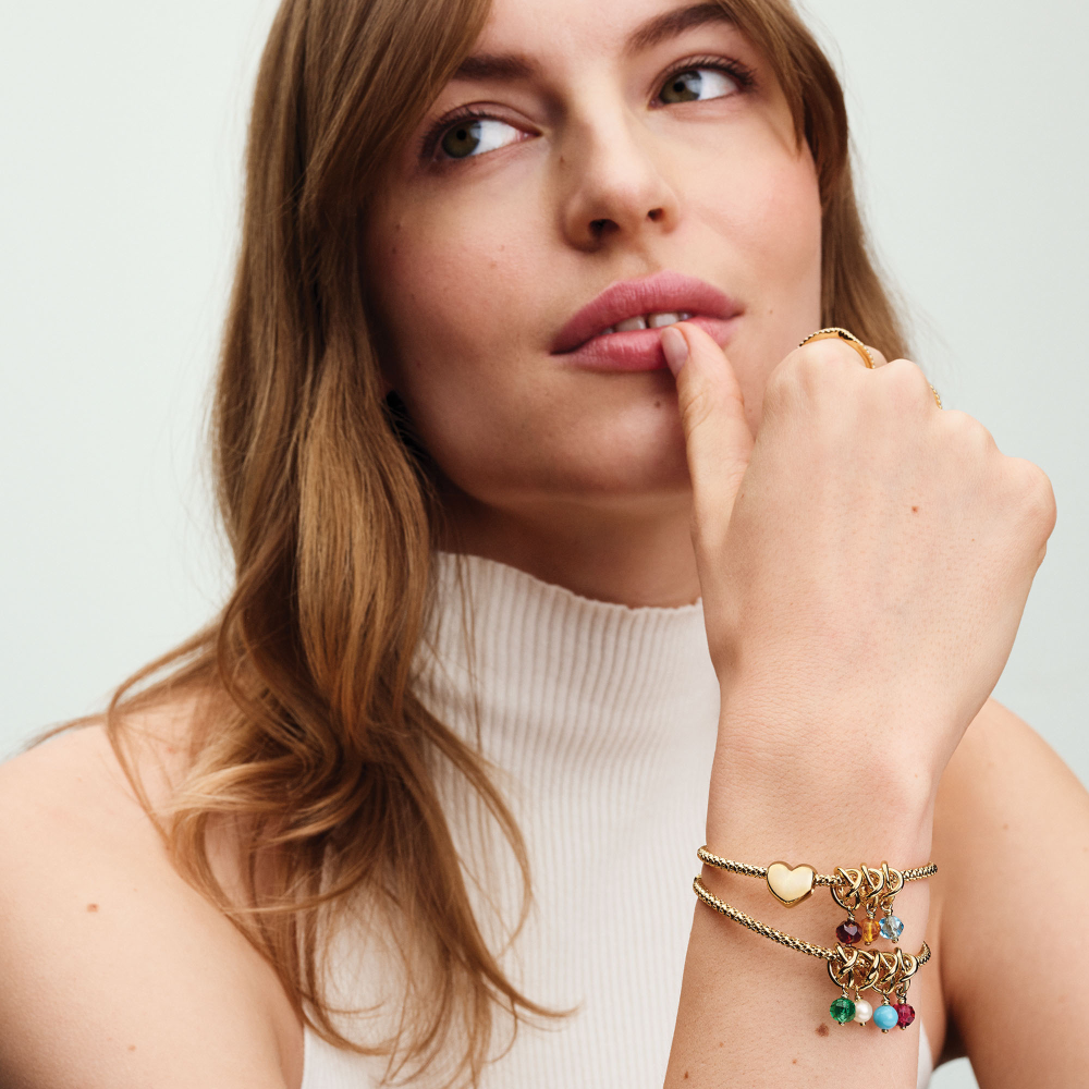 Pandora – Forgylt armbånd m/ evighets hjertelås - Bilde 3