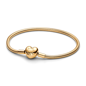 Pandora – Forgylt armbånd m/ hjertelås