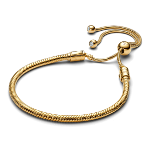 Pandora – Forgylt Slangekjede Skyvearmbånd