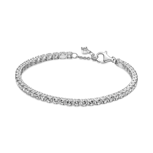Pandora – Sølv tennis armbånd m/ hvit cubic zirkonia