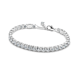 Pandora – Sølv kraftig tennis armbånd m/ hvit cubic zirkonia