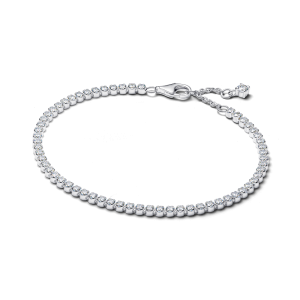 Pandora – Sølv tennis armbånd m/ hvit cubic zirkonia