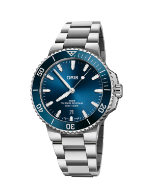 Oris Aquis Date 41,5mm - Blå m/ lenke