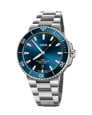 Oris Aquis Date 43,5mm - Blå m/ lenke