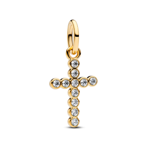 Forgylt Kors Hengende Charm
