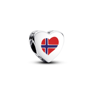 Sølv Norskt hjerte charm
