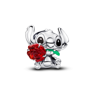 Pandora Disney Stitch Rose Muranoglass Charm
