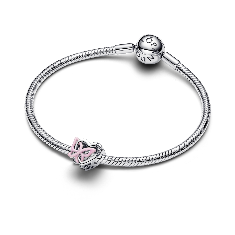 Disney Stitch Rose Muranoglass sølv Charm - Bilde 3