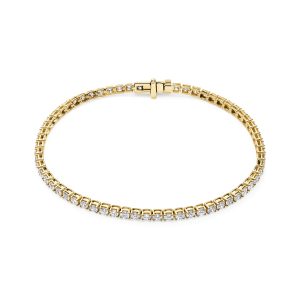 Sif Jakobs Jewellery Bracelet Diamante Tennis - 14k yellow gold or white gold 2.7-3.24 ct TW G-H VS lab-grown diamonds
