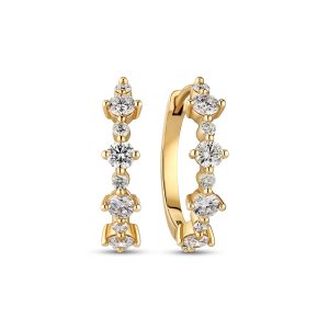Sif Jakobs Jewellery Earrings Brina Creolo - 14k yellow gold or white gold 0.85 ct TW G-H VS lab-grown diamonds