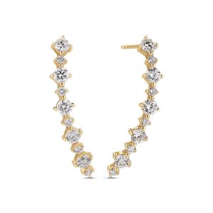 Sif Jakobs Jewellery Earring Brina Lungo - 14k yellow gold or white gold 1.03 ct TW G-H VS lab-grown diamonds