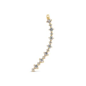 Sif Jakobs Jewellery Earring Brina Lungo Charm Right - 14k yellow gold or white gold 0.72 ct TW G-H VS lab-grown diamonds