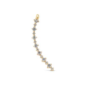 Sif Jakobs Jewellery Earring Brina Lungo Charm Right - 14k yellow gold or white gold 0.72 ct TW G-H VS lab-grown diamonds