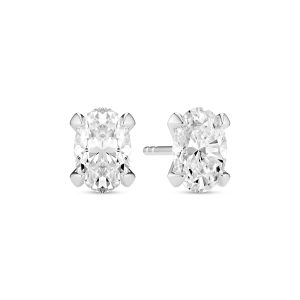Sif Jakobs Jewellery Earrings Grace Oval Solitaire - 14k yellow gold or white gold 1.00 ct TW G-H VS lab-grown diamonds