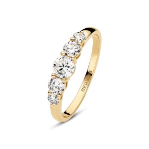 Sif Jakobs Jewellery Ring Tiara - 14k yellow gold or white gold 0.79 ct TW G-H VS lab-grown diamonds