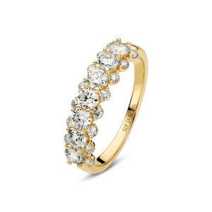 Sif Jakobs Jewellery Ring fior - 14k yellow gold or white gold 1.22 ct TW G-H VS lab-grown diamonds