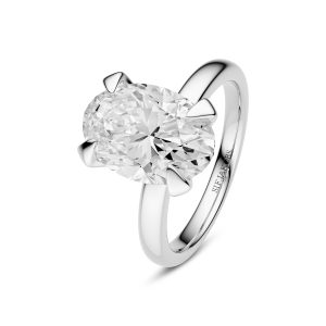 Sif Jakobs Jewellery Ring Grace Oval Solitaire - 14k yellow gold or white gold 1.00-3.00 ct TW G-H VS lab-grown diamond