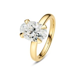 Sif Jakobs Jewellery Ring Grace Oval Solitaire - 14k yellow gold or white gold 1.00-3.00 ct TW G-H VS lab-grown diamond