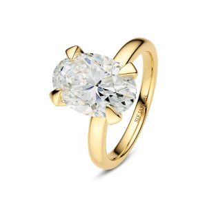 Sif Jakobs Jewellery Ring Grace Oval Solitaire - 14k yellow gold or white gold 1.00-3.00 ct TW G-H VS lab-grown diamond
