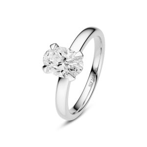 Sif Jakobs Jewellery Ring Grace Oval Solitaire - 14k yellow gold or white gold 1.00-3.00 ct TW G-H VS lab-grown diamond